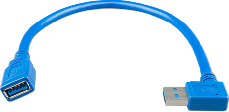 Prodlužovací USB kabel, pravoúhlý na jedné straně