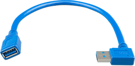 Prodlužovací USB kabel, pravoúhlý na jedné straně