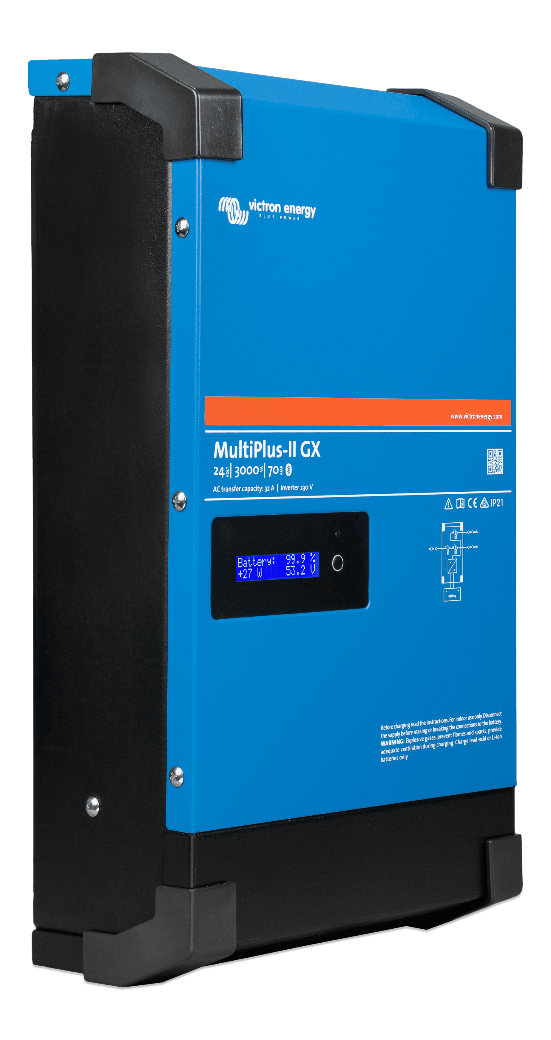 MultiPlus-II 24V 3kVA 70-32 230V GX (right) thumbnail
