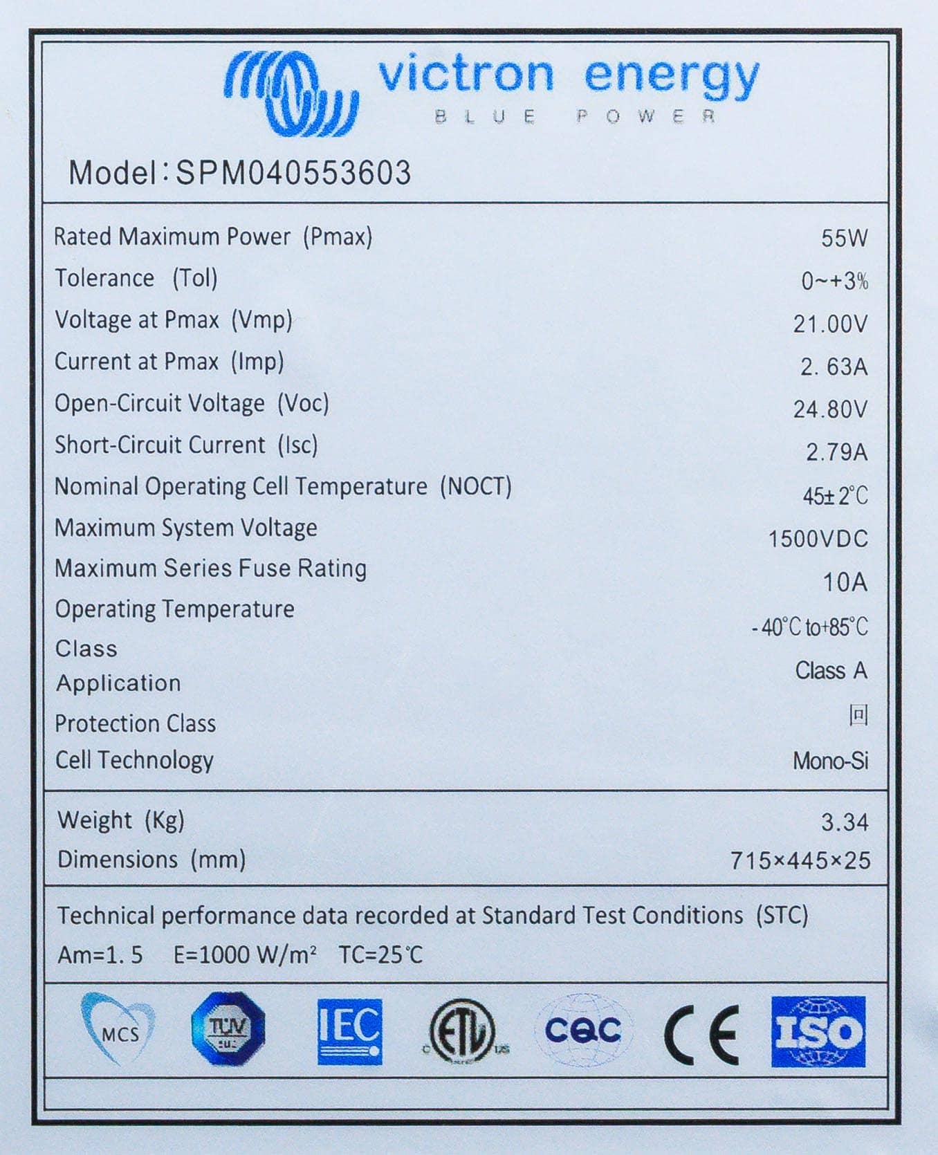 Solar Panel 55W-36 cells Mono 715x445x25mm series 4c thumbnail