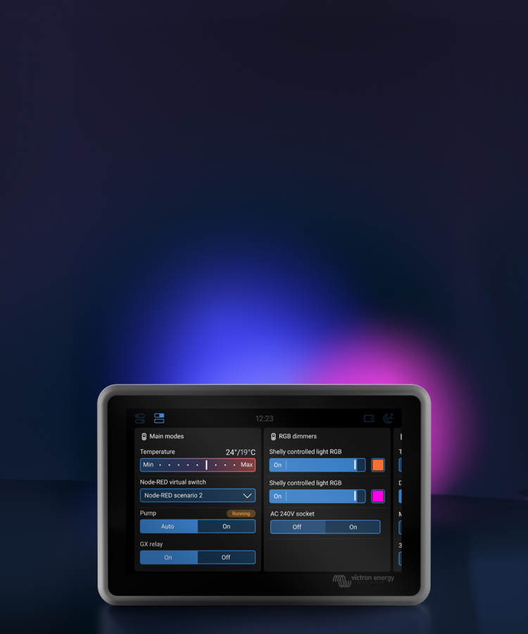 Venus OS  Ovládací panel