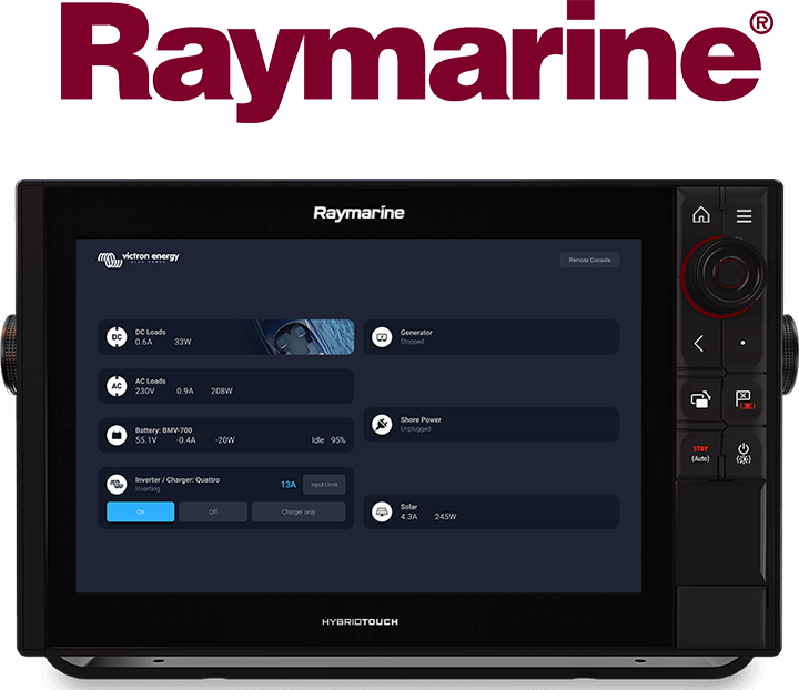 Integrace zařízení GX s multifunkčním displejem Marine MFD - Raymarine
